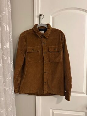 L.L. Bean Men's Corduroy Shirt Jacket - Chestnut Brown